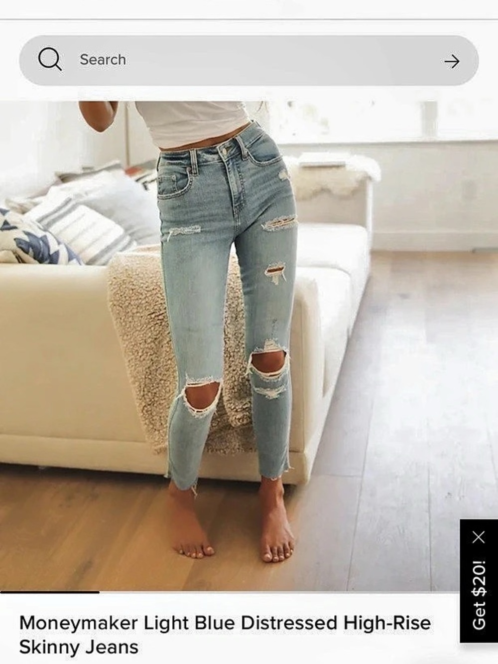 Moneymaker Light Blue Distressed High-Rise Skinny Jeans buy 1 get 1 free BUNDLE